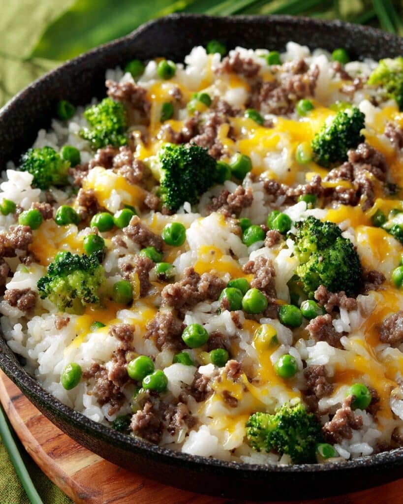 Cheesy Turkey Rice Recipe