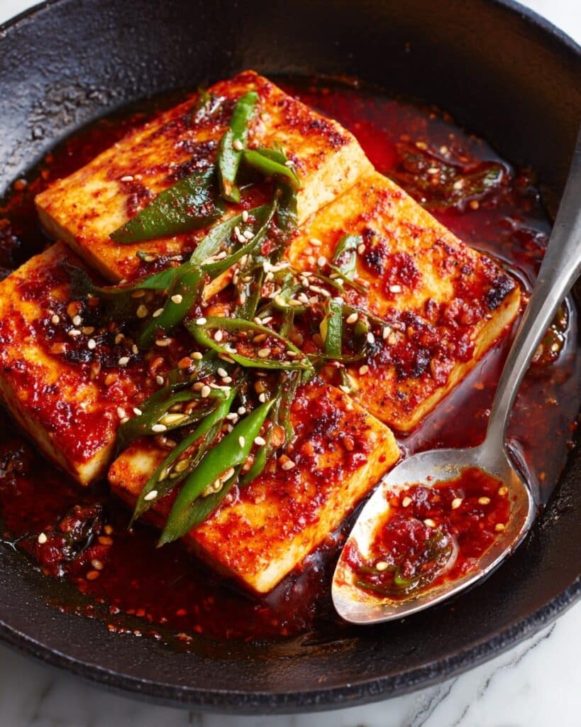 Swicy Baked Feta with Gochujang Honey Glaze Recipe