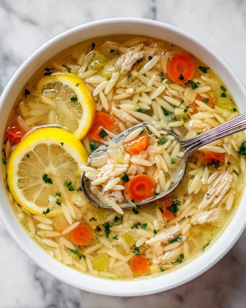 Lemon Chicken Orzo Soup Recipe