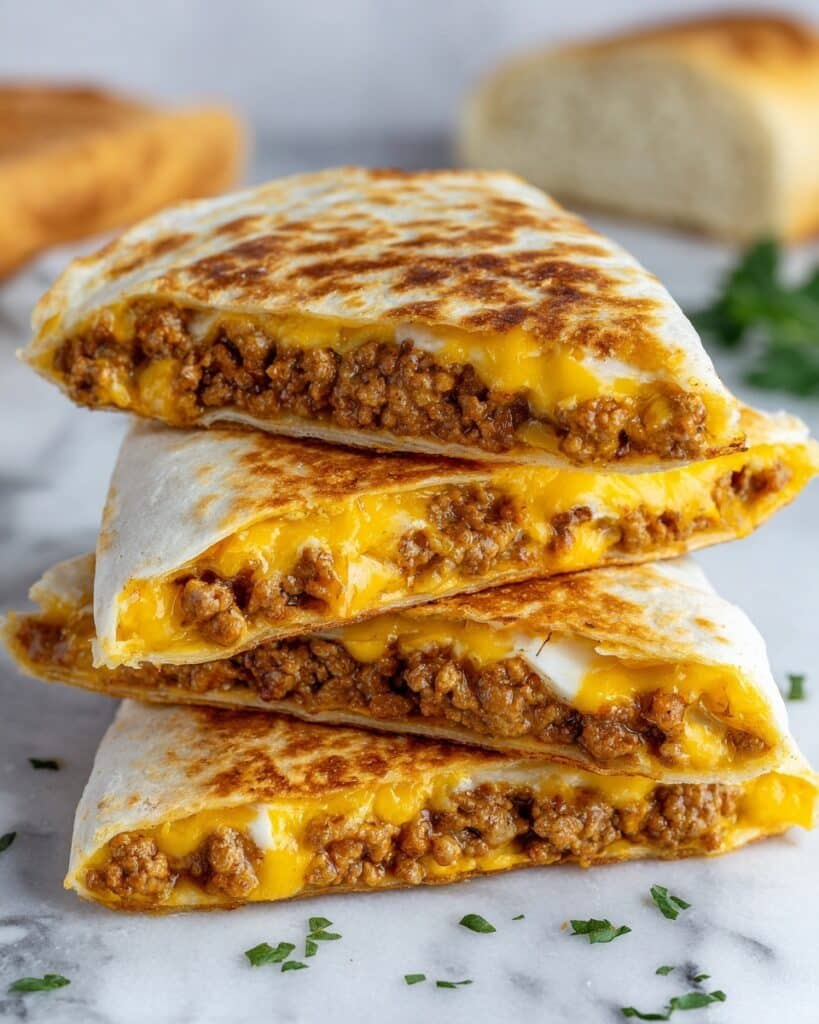 Blackstone Cheeseburger Quesadilla Recipe