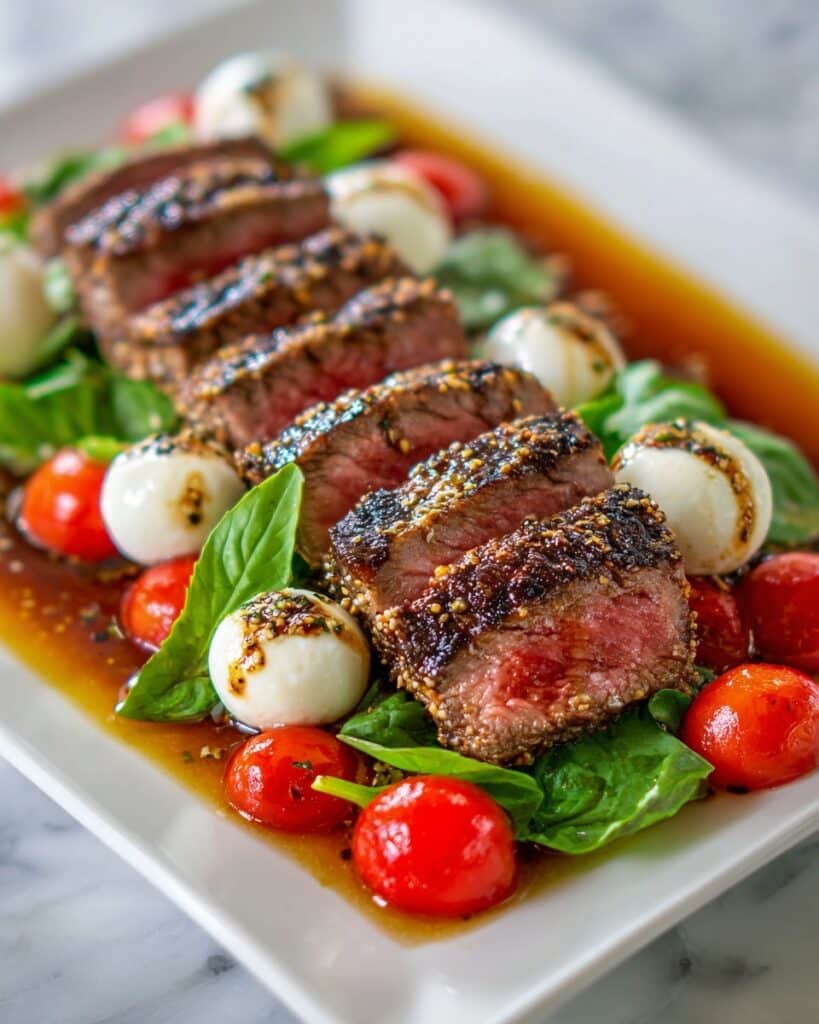 Balsamic Caprese Grilled Flank Steak Recipe