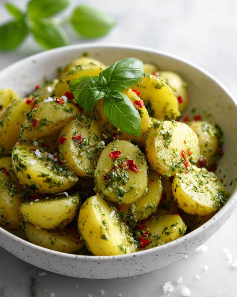 Garden Basil Pesto Potato Salad Recipe
