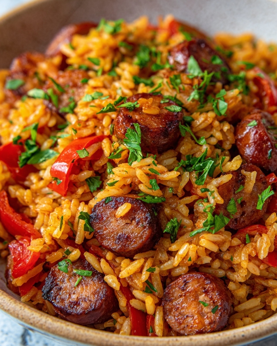 Rice and Italian Sausage Skillet Recipe - Recipe Image