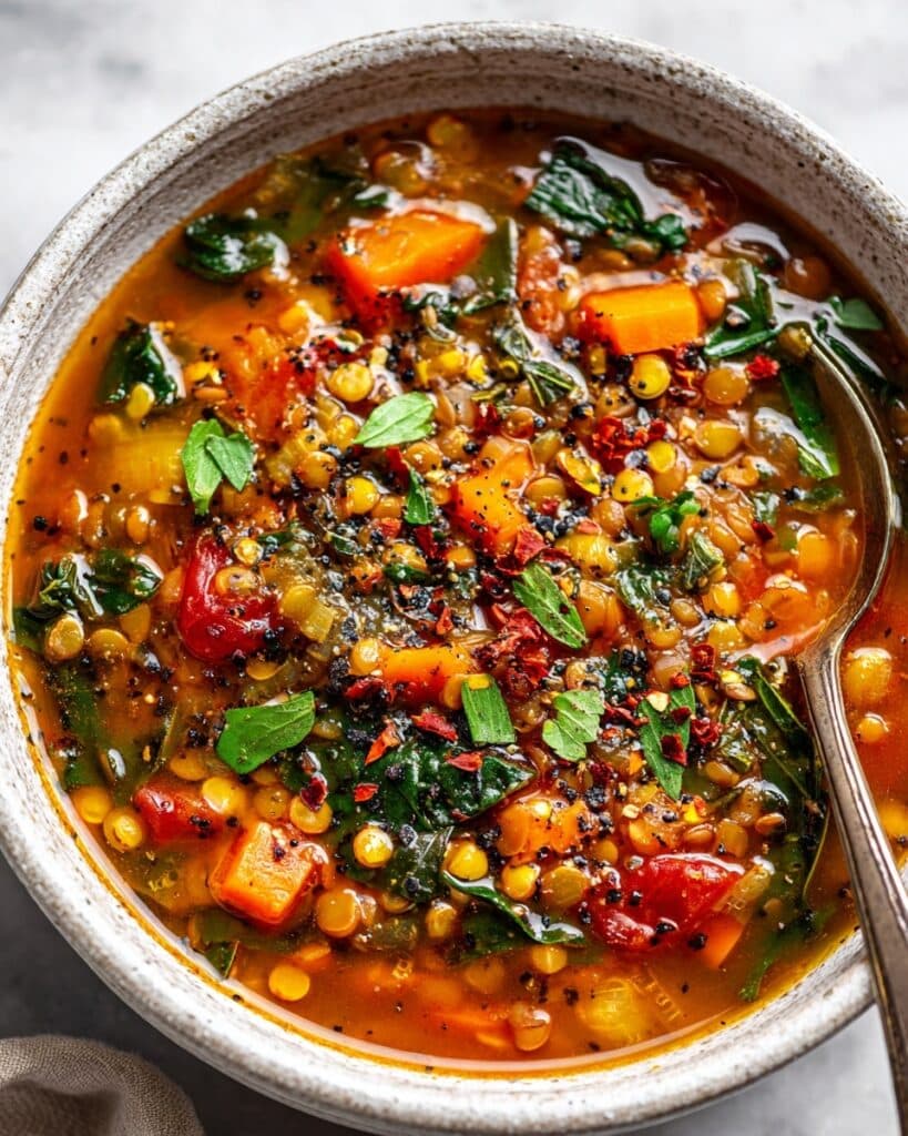 Hearty Lentil Soup with Ground Beef Recipe
