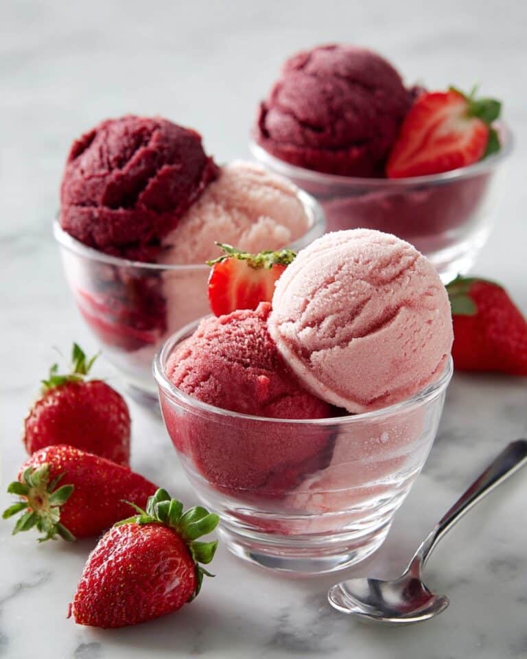 Homemade Strawberry Sorbet Recipe