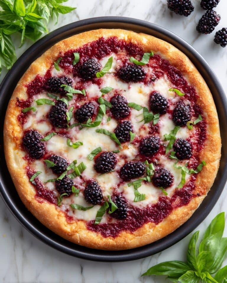 Blackberry Ricotta Pizza with Basil Recipe