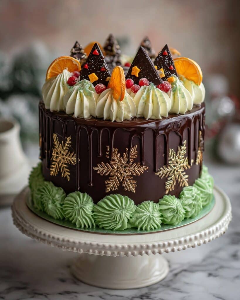 Festive Chocolate Orange Christmas Cake Recipe
