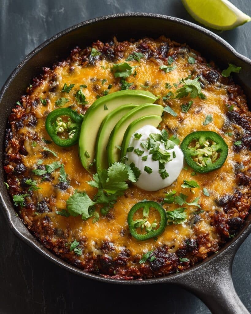 Skillet Mexican Beef and Rice Recipe
