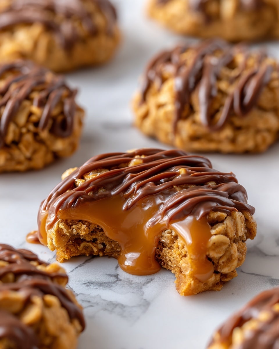Peanut Butter Chocolate Caramel Cookies Recipe - Recipe Image