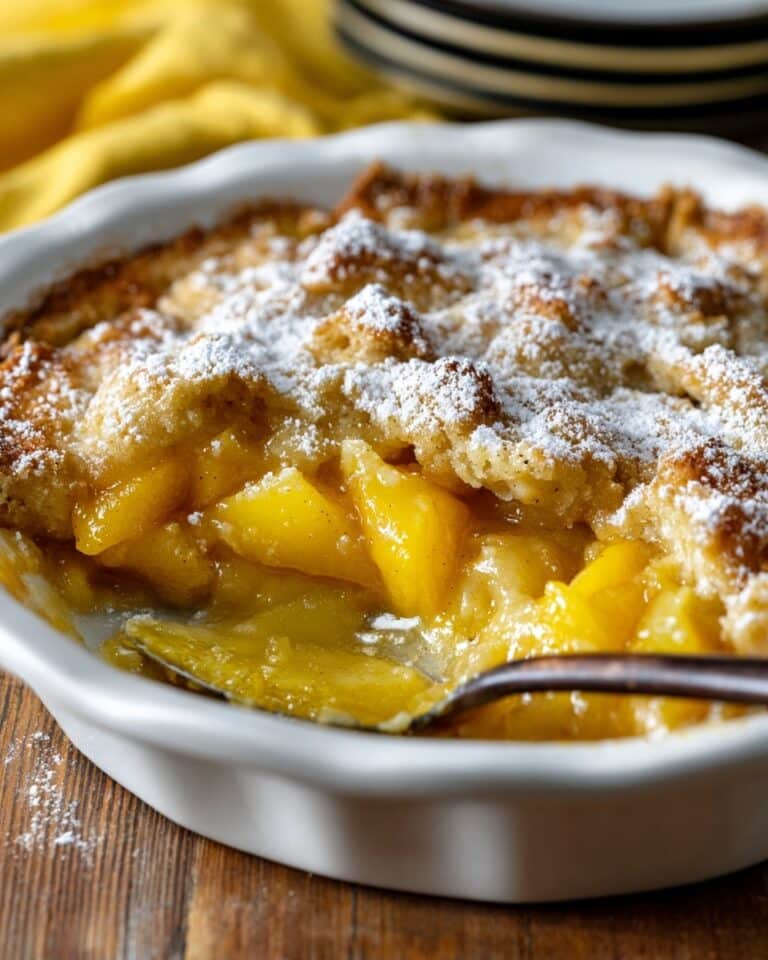 Peach Cobbler Bread Pudding Recipe