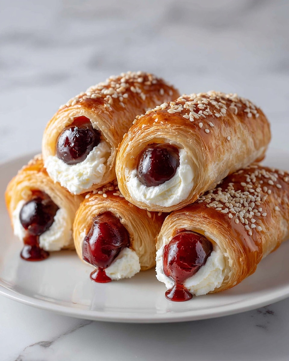 Air Fryer Cherry Cheesecake Egg Rolls Recipe - Recipe Image
