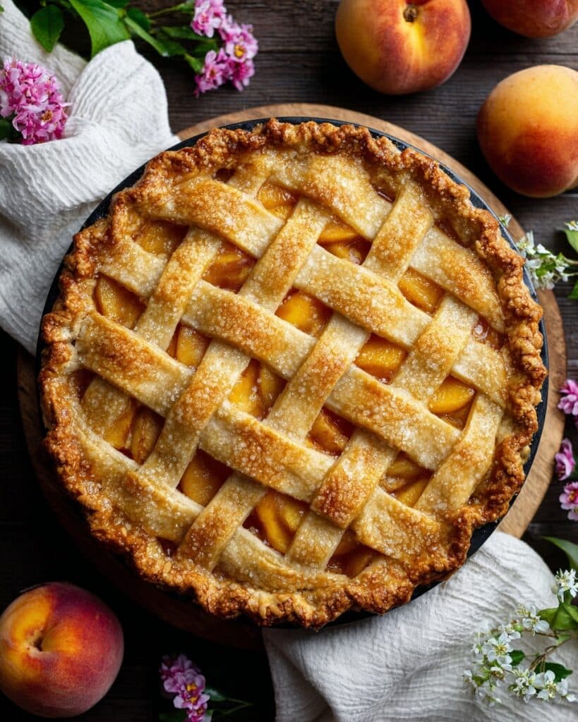 Brown Butter Strawberry Peach Pie Recipe