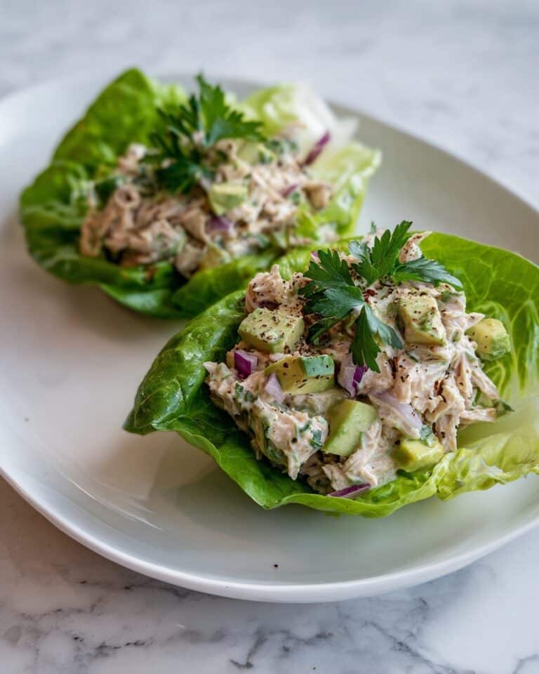 Avocado Chicken Salad Lettuce Wraps Recipe