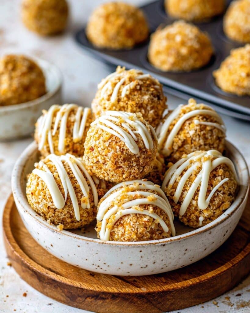 Baked Pumpkin Fritter Bites with Glaze Recipe