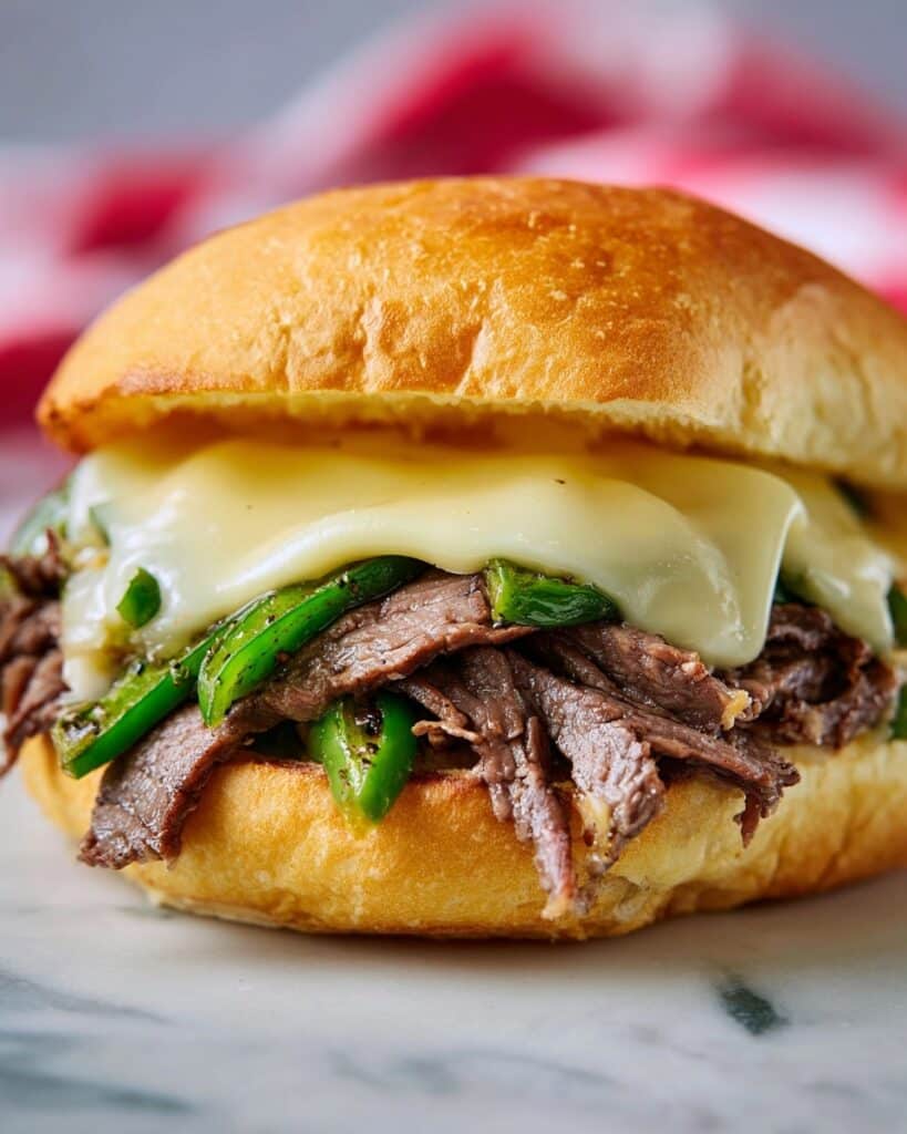 Philly Cheese Steak Sandwich with Mushrooms Recipe