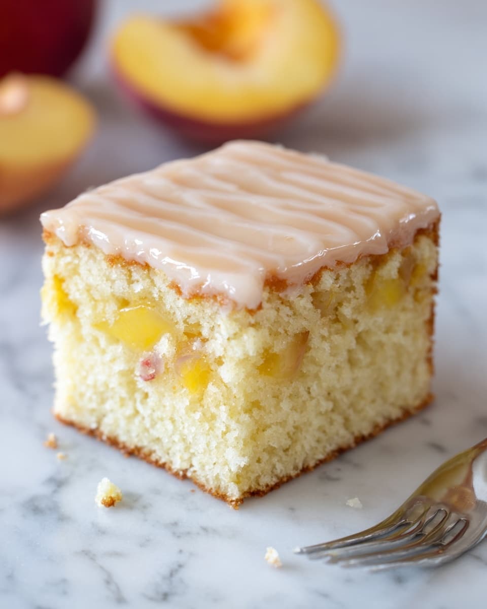 Brown Sugar Peach Cake Recipe - Recipe Image