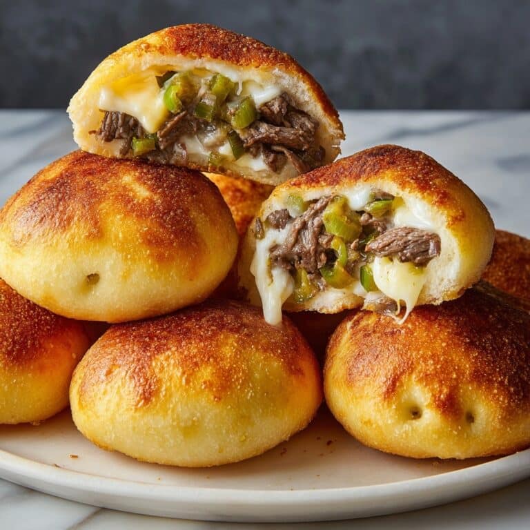 Philly Cheesesteak Stuffed Biscuits Recipe