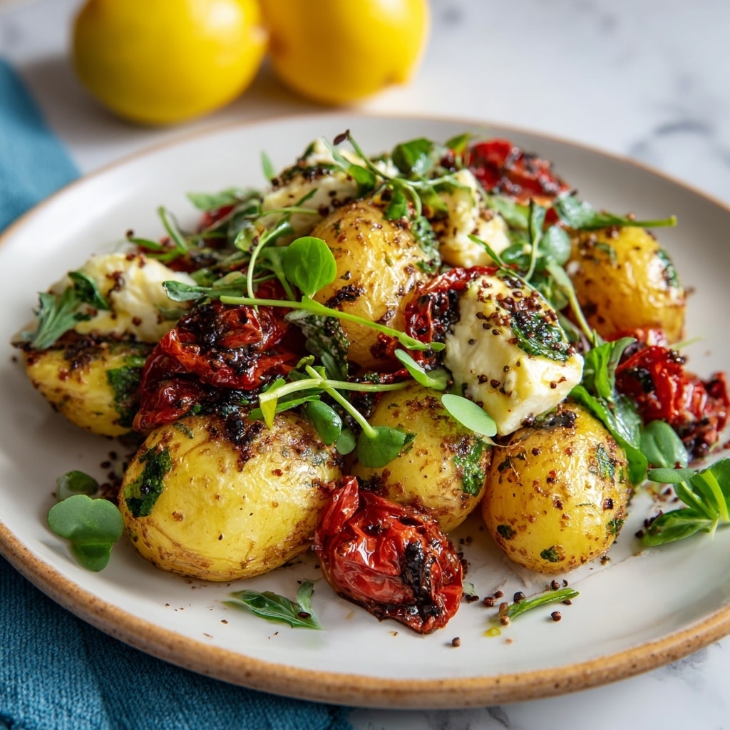 Baked Feta Potatoes: Crispy, Cheesy Perfection Recipe - Recipe Image
