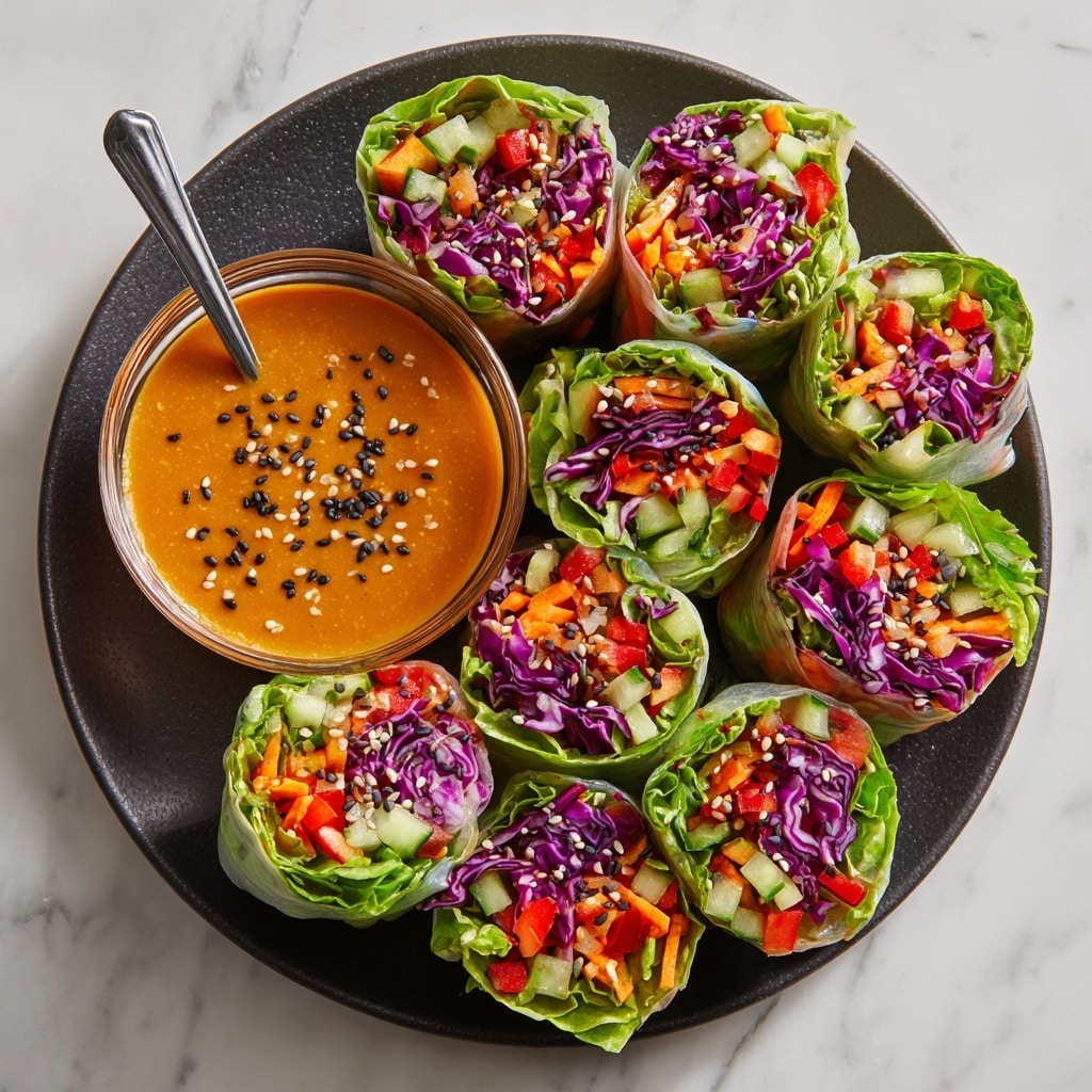 Veggie Rolls with Peanut Dipping Sauce Recipe