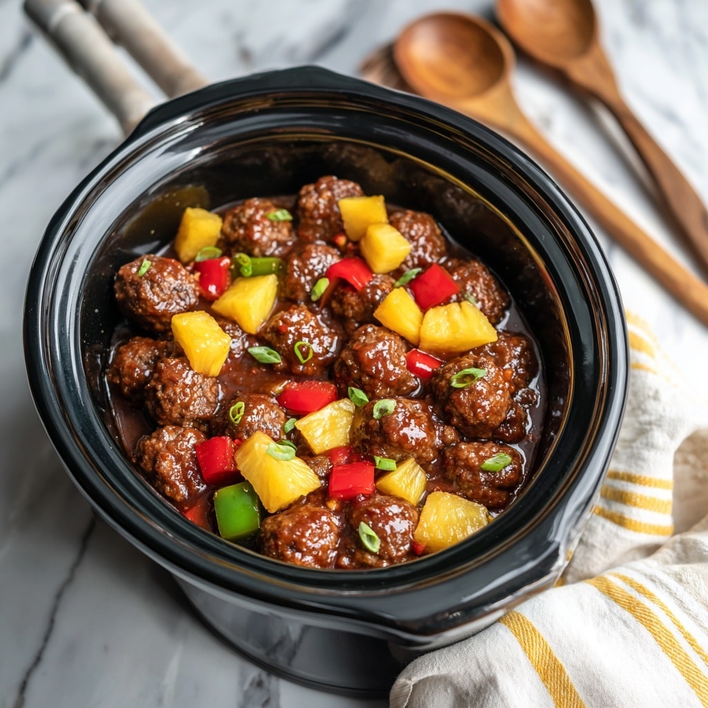 Crockpot Hawaiian Meatballs Recipe - Recipe Image