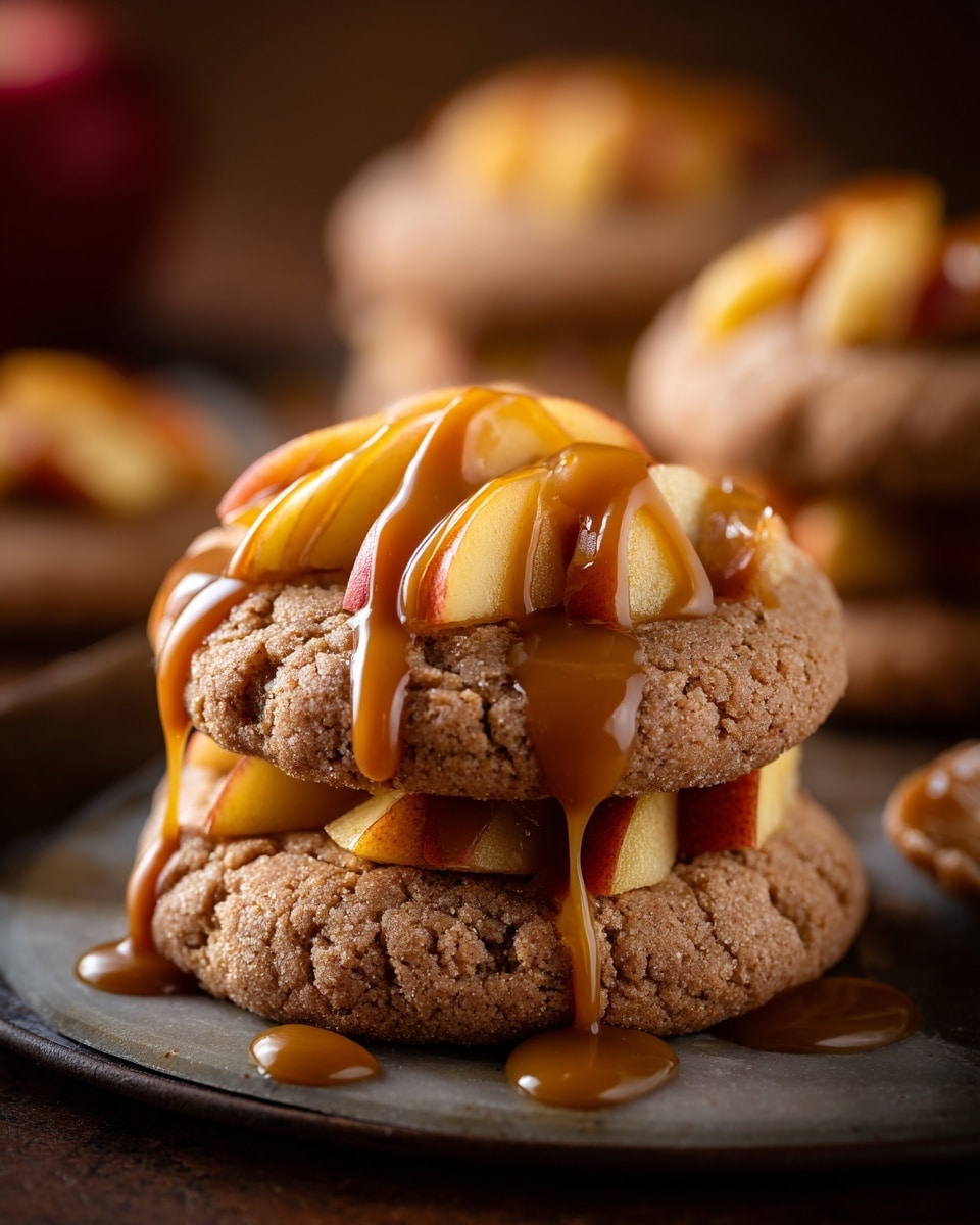 Caramel-Drizzled Apple Cinnamon Cookies Recipe - Recipe Image