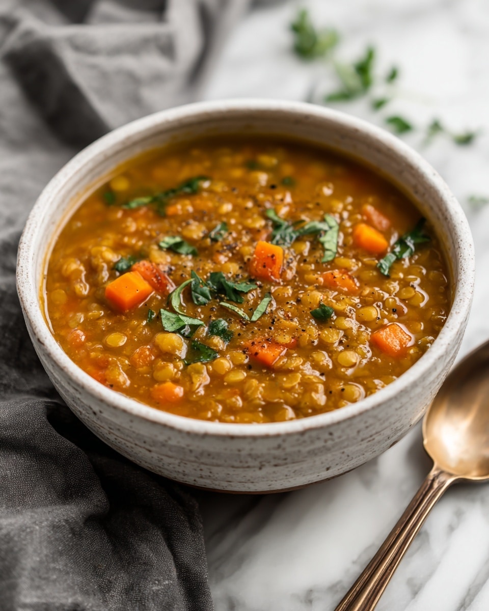 Hearty Lentil Soup with Ground Beef Recipe - Recipe Image