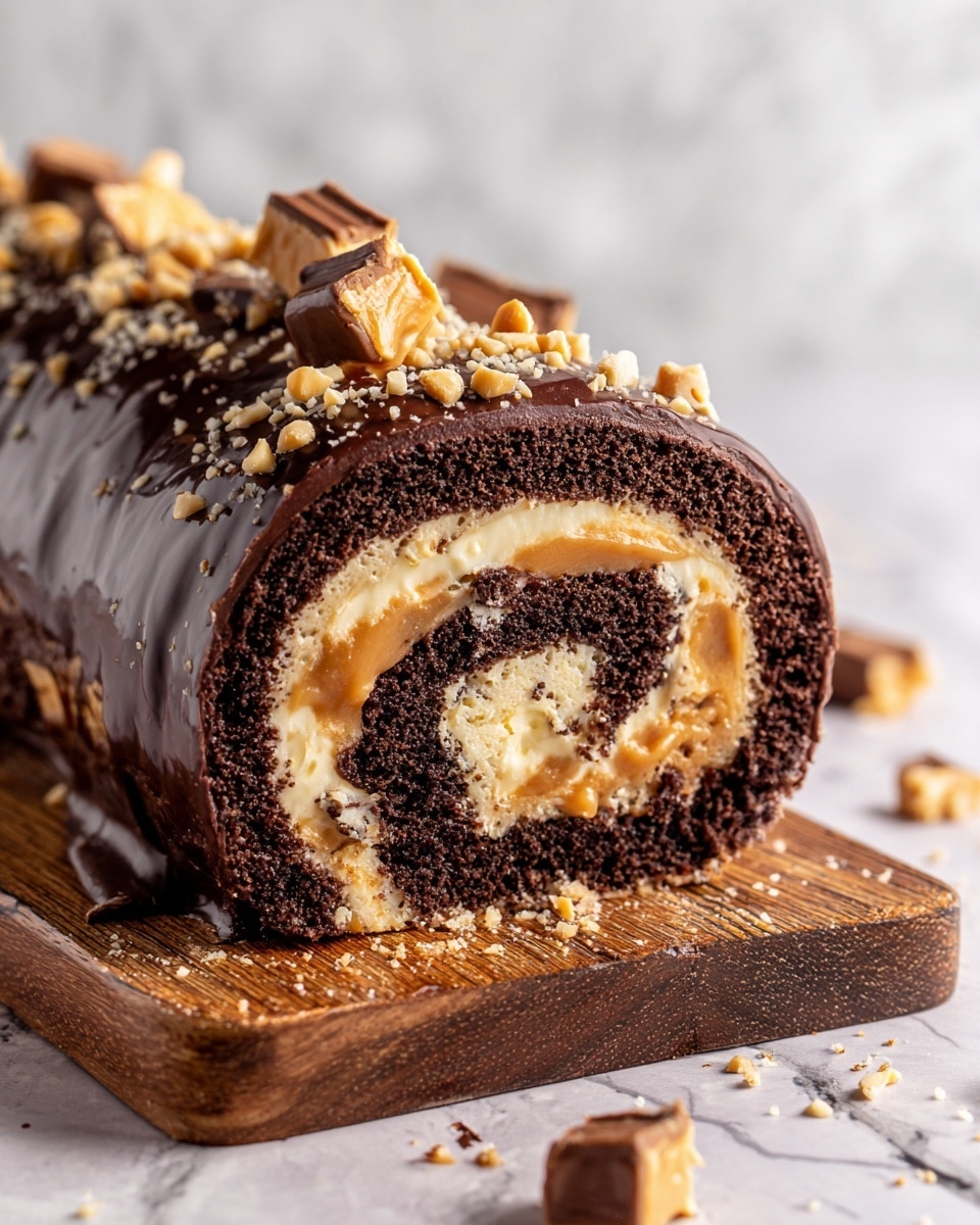 Chocolate Peanut Butter Cake Roulade Recipe - Recipe Image