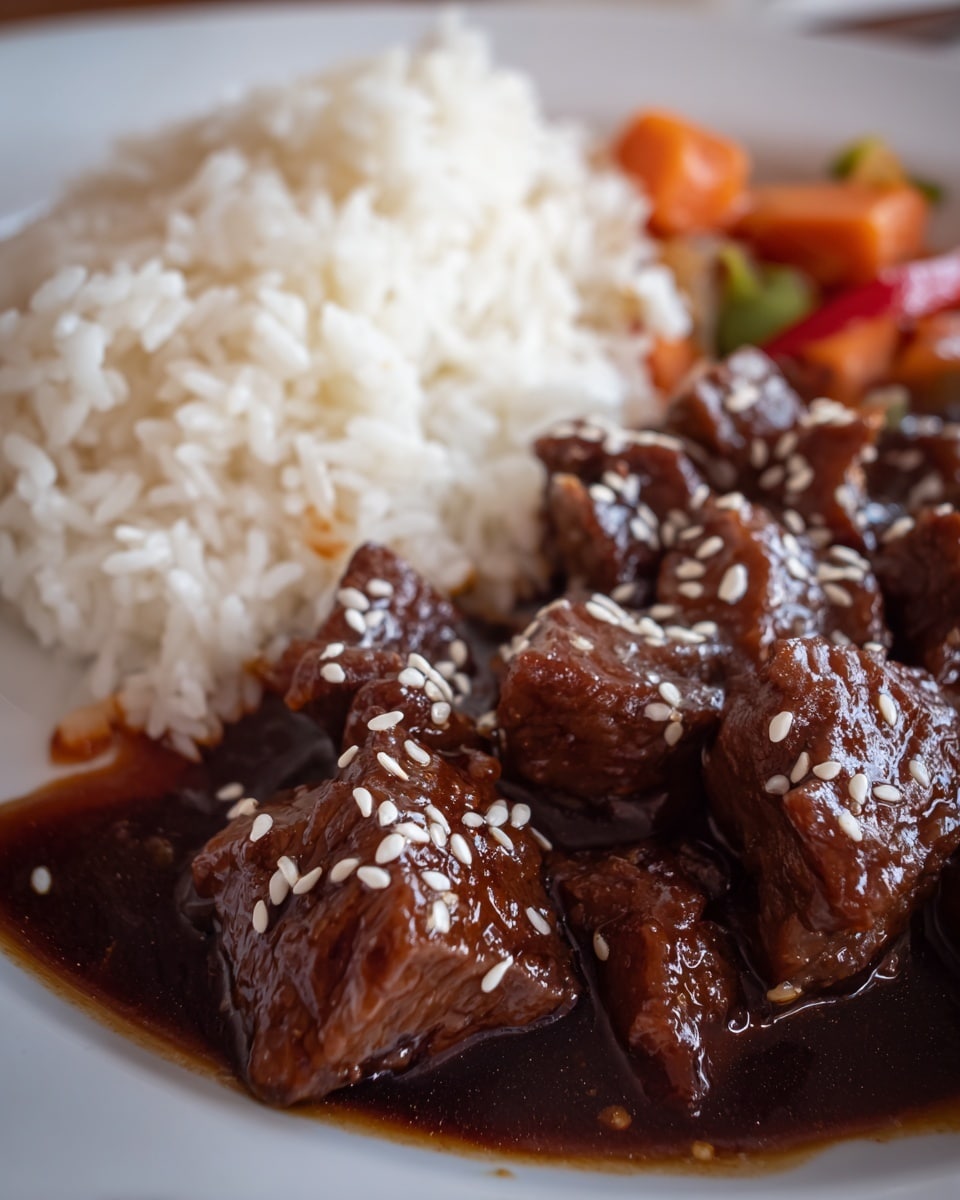 High Protein Beijing Beef Rice Bowls Recipe - Recipe Image