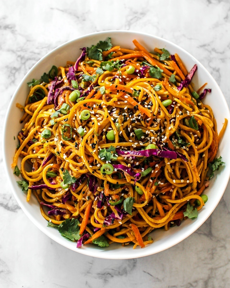 Crunchy Asian Ramen Noodle Salad Recipe - Recipe Image