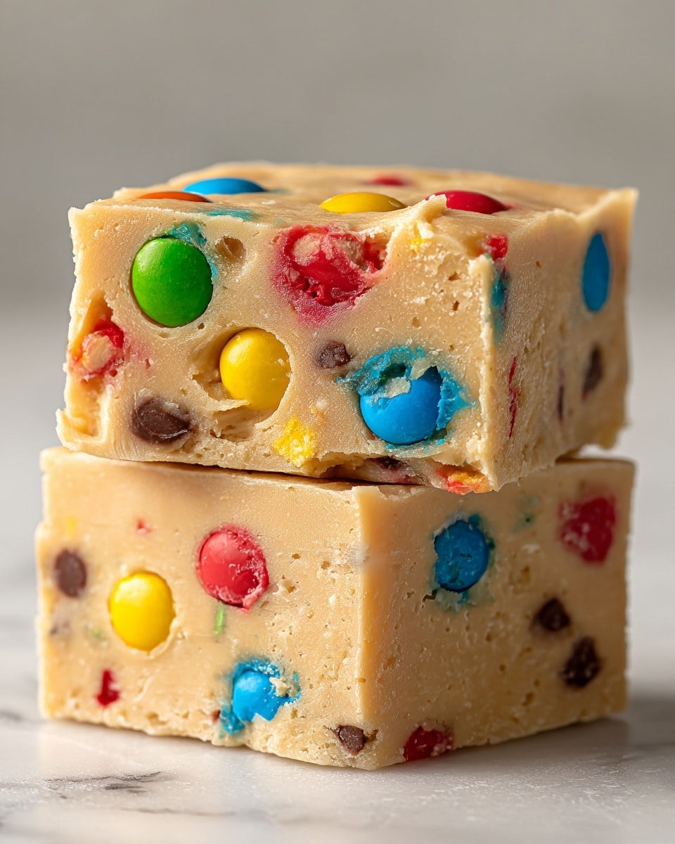 M&M Cookie Dough Fudge Recipe - Recipe Image
