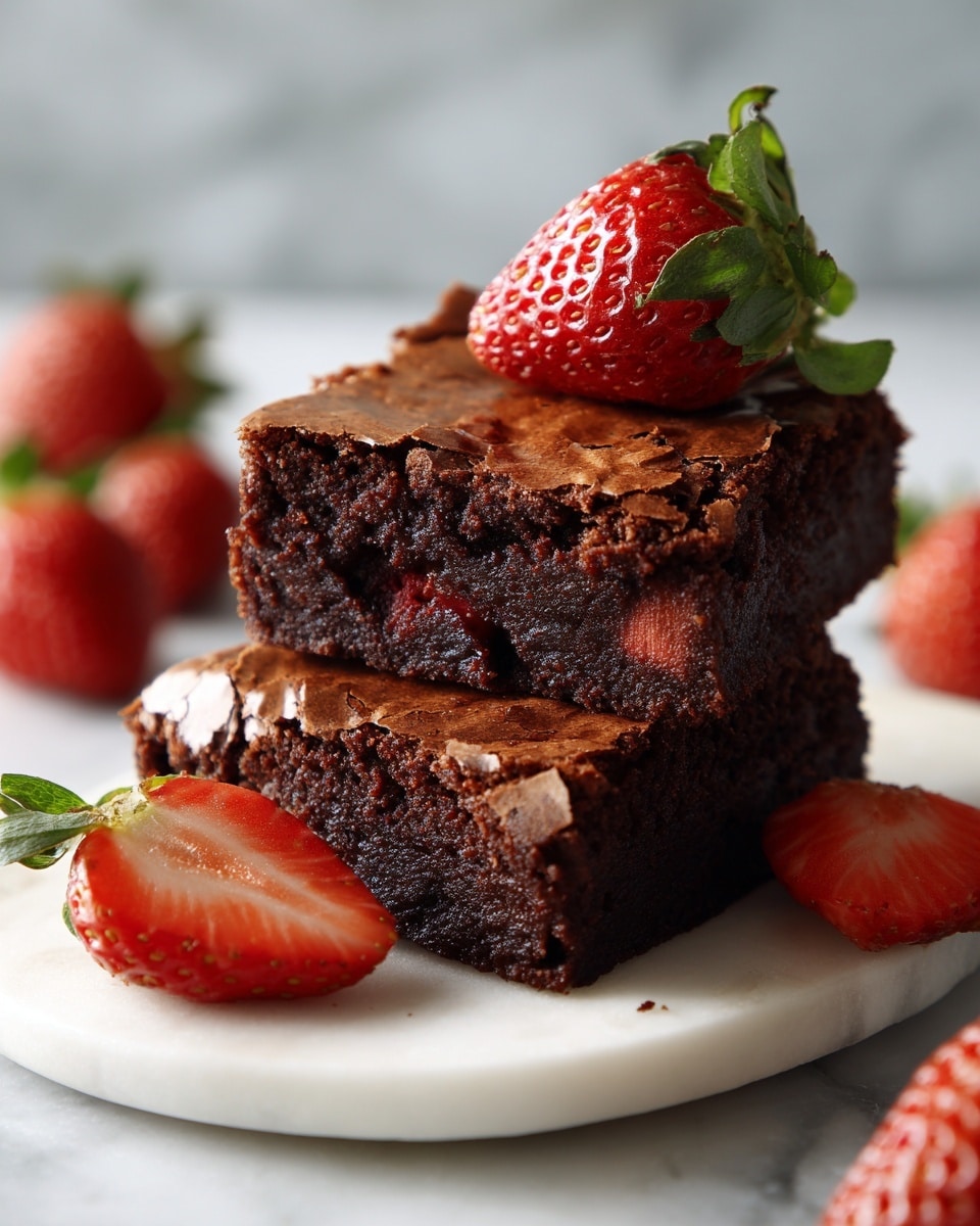 Strawberry Brownies Recipe - Recipe Image