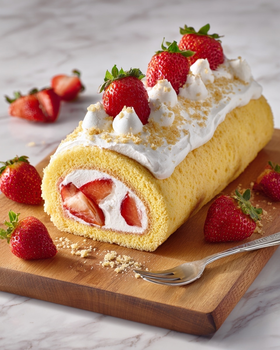 Strawberry Shortcake Cheesecake Rolls Recipe - Recipe Image