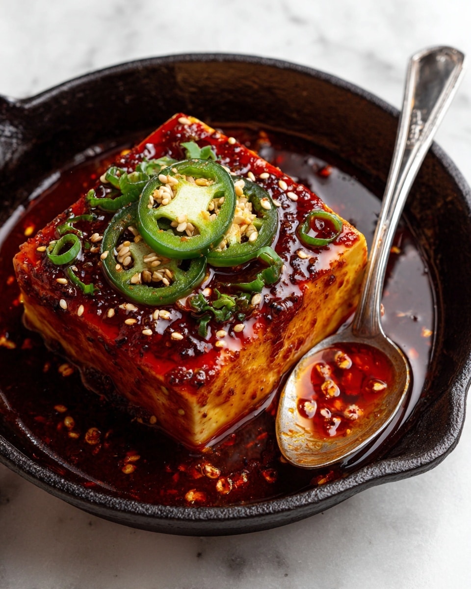 Swicy Baked Feta with Gochujang Honey Glaze Recipe - Recipe Image