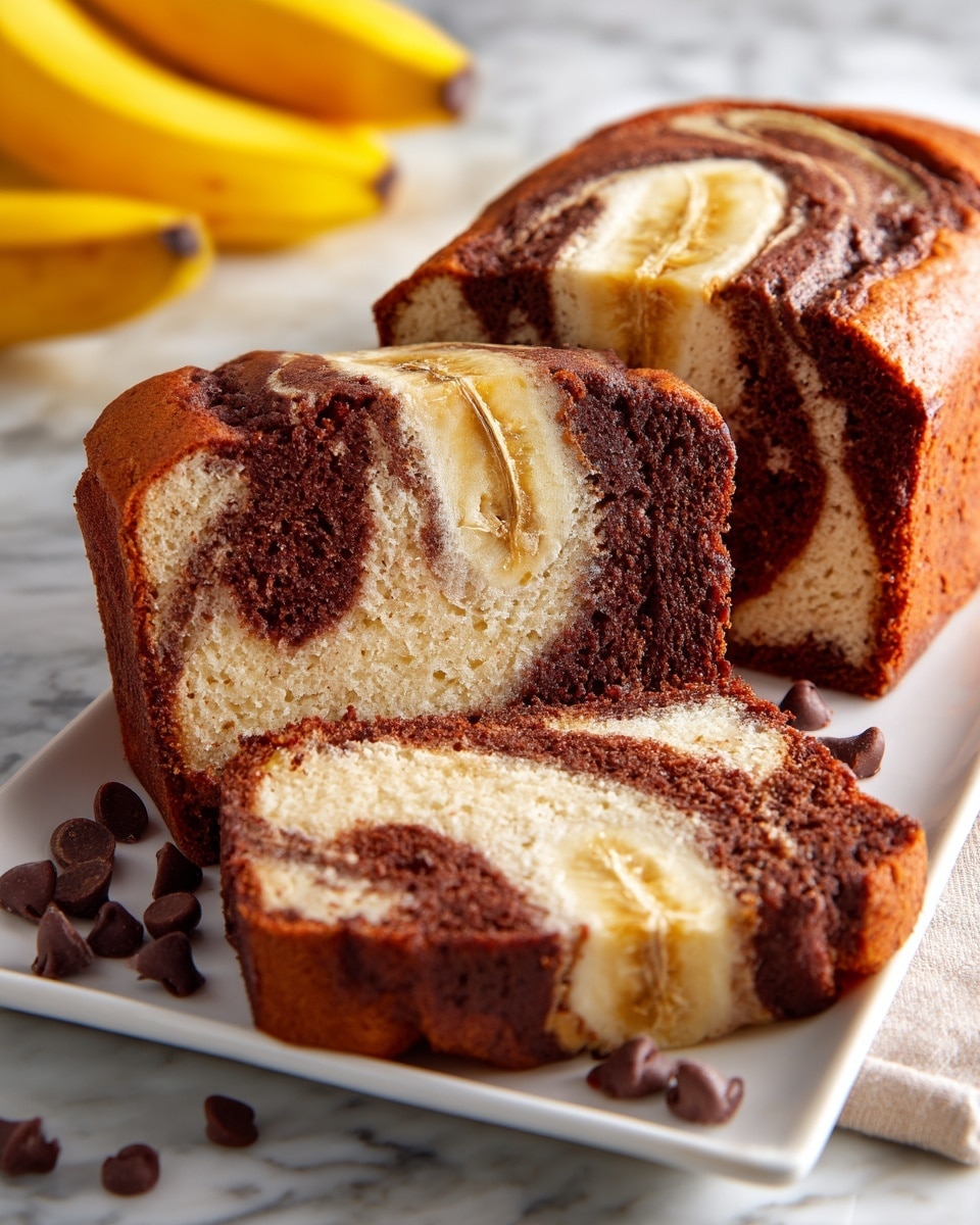 Chocolate Marble Banana Bread Recipe - Recipe Image