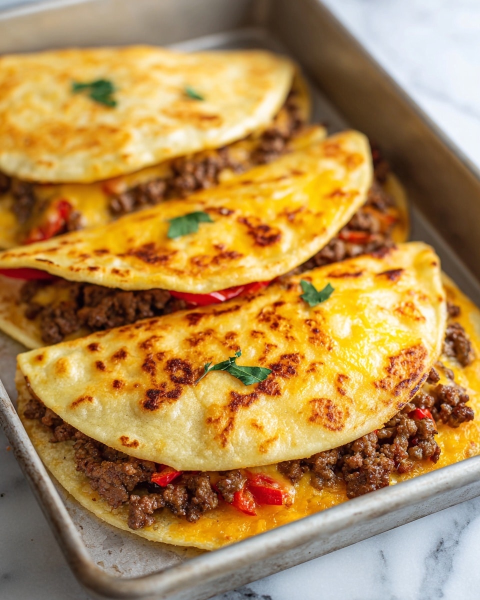 Loaded Cheesy Pocket Tacos Recipe - Recipe Image