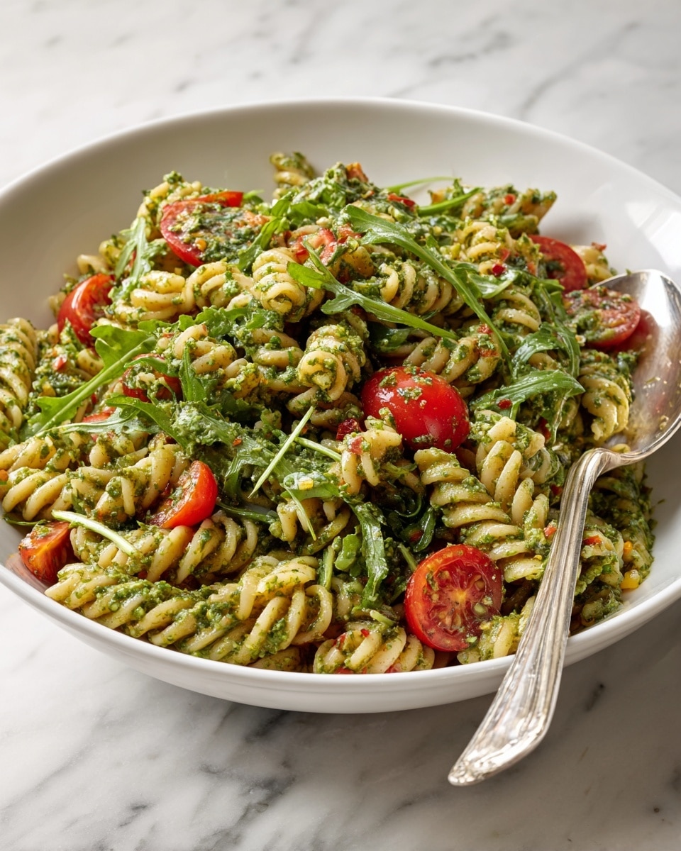 Holiday Pesto Pasta Salad Recipe - Recipe Image