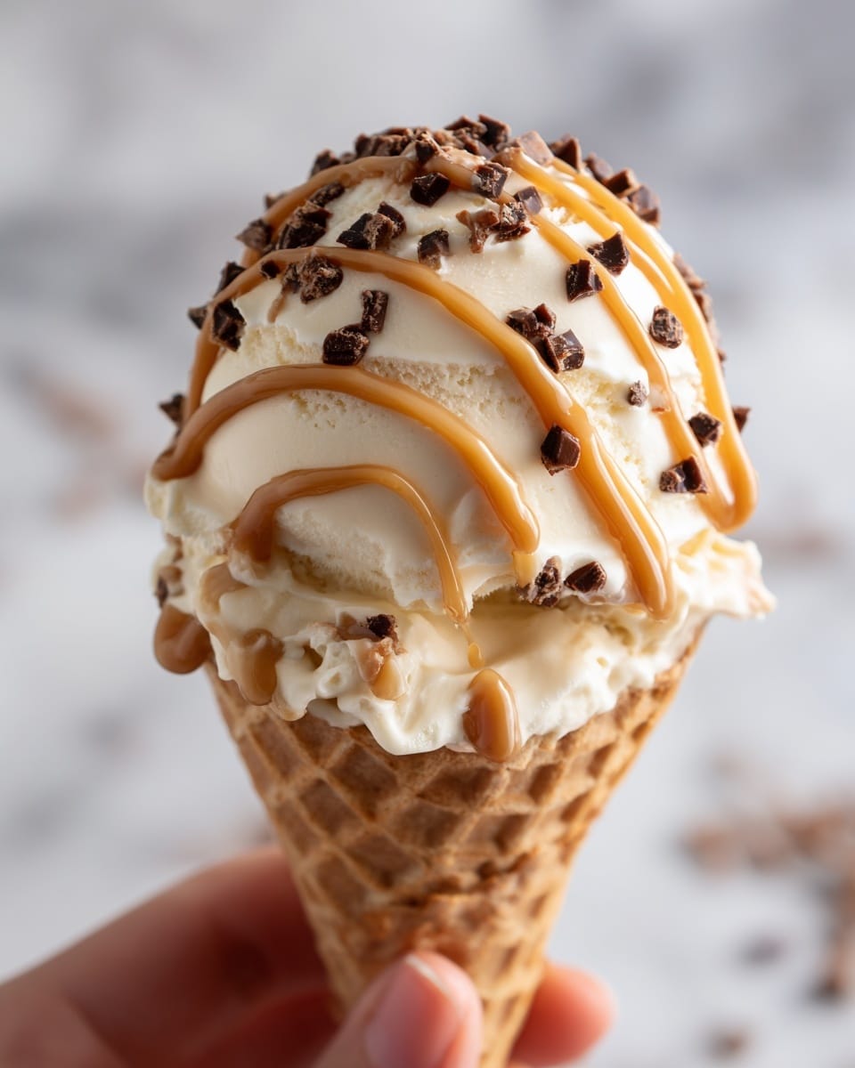 Homemade Salted Caramel Ice Cream Recipe - Recipe Image