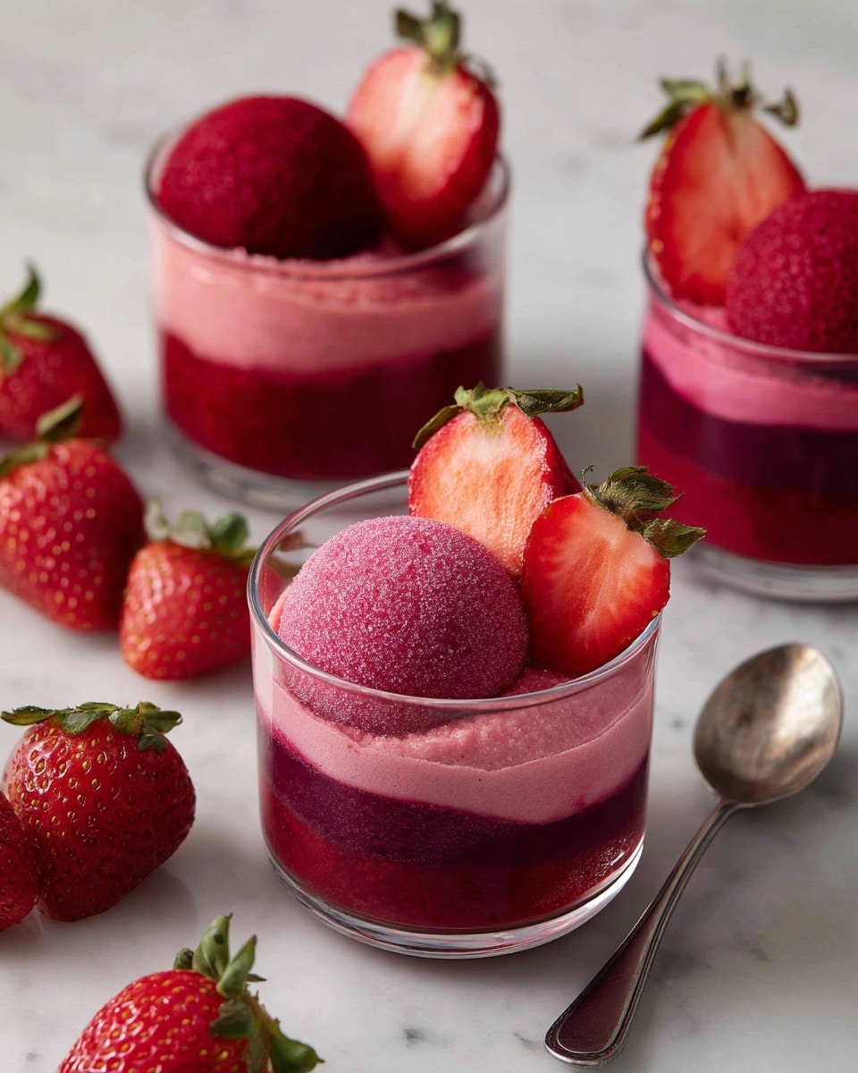 Homemade Strawberry Sorbet Recipe - Recipe Image