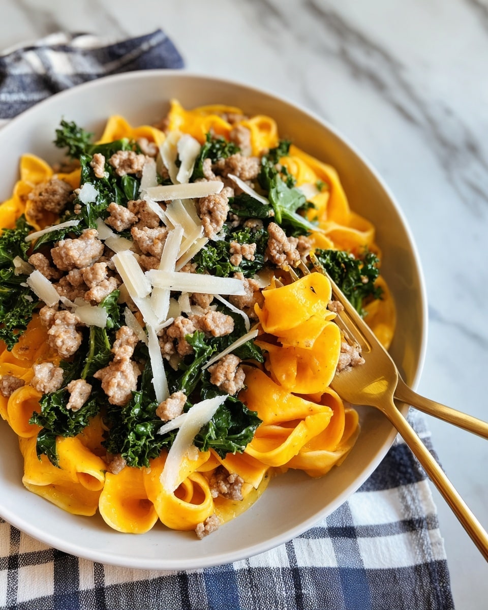 Butternut Squash Sausage Pasta Recipe - Recipe Image