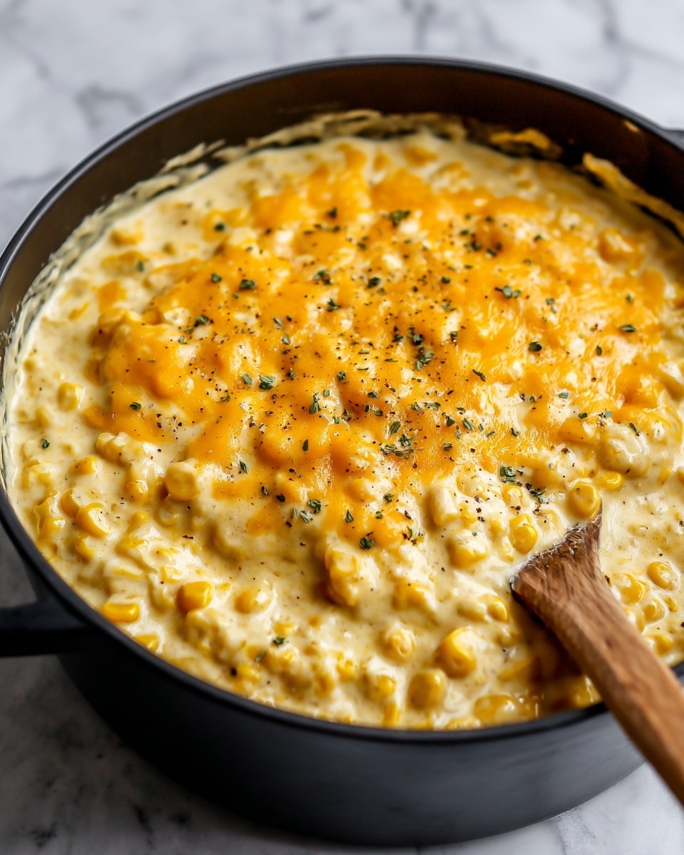 Slow Cooker Cheddar Corn Recipe - Recipe Image