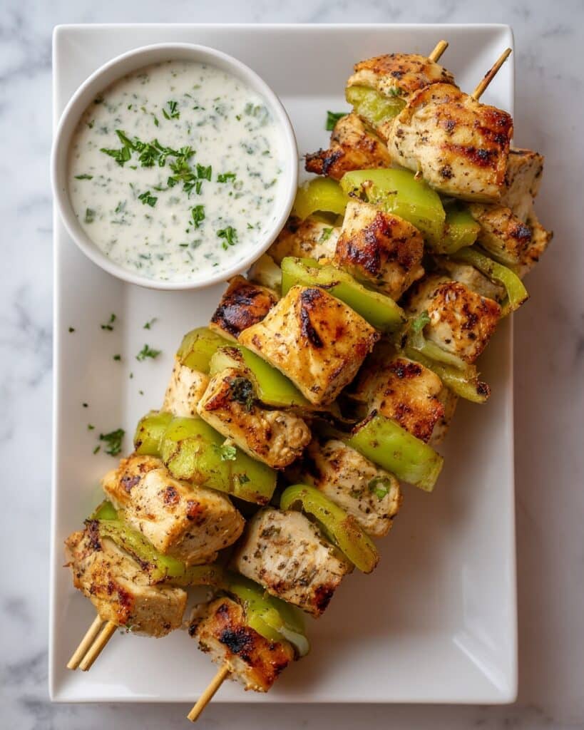 Spicy Honey Jalapeño Chicken Skewers with Cilantro Lime Dip Recipe