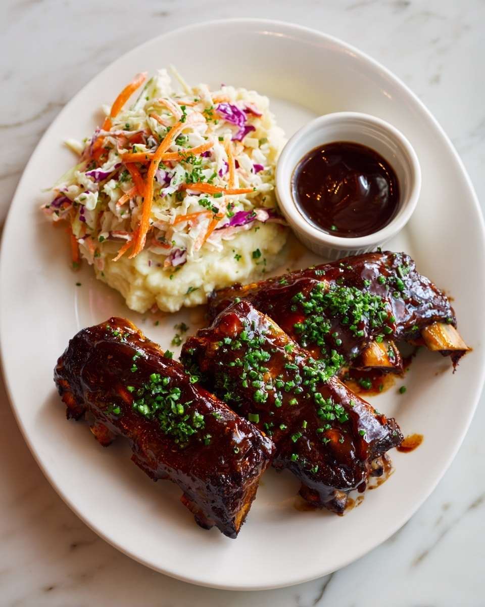 Carolina Mustard BBQ Sauce Instant Pot Beef Short Ribs Recipe - Recipe Image