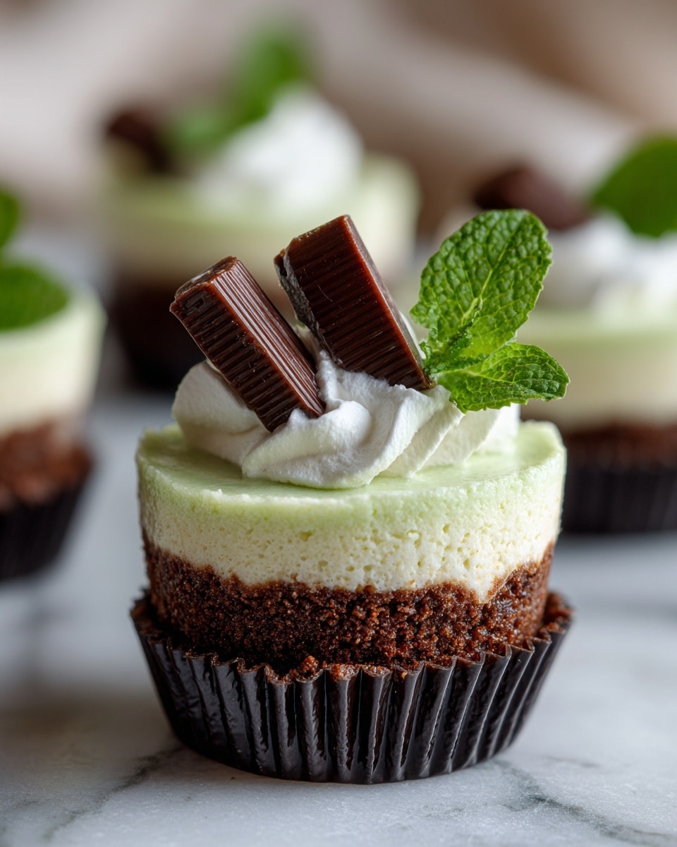 Mint Mini Cheesecakes Recipe - Recipe Image