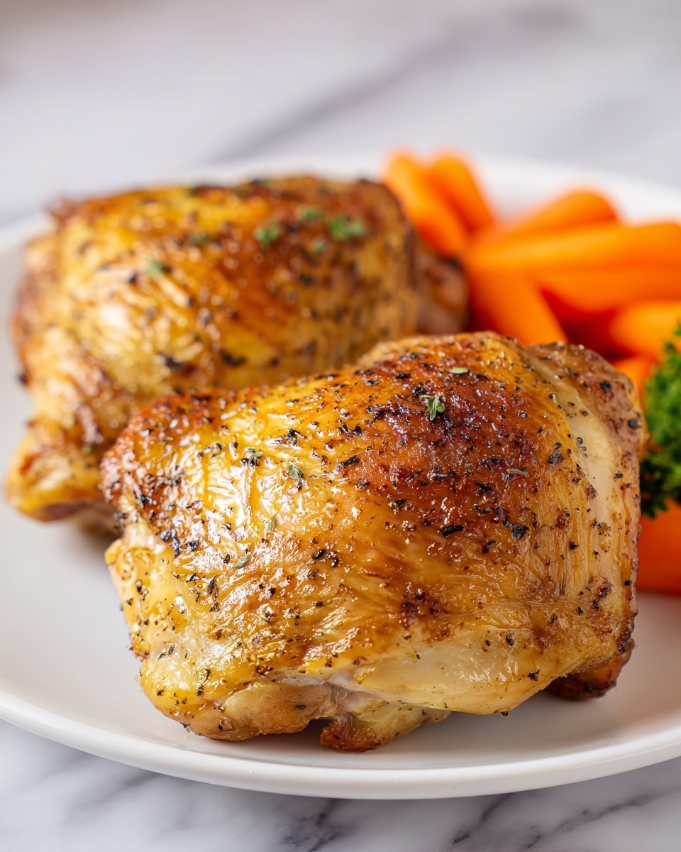 Crispy Brown Sugar Mustard Chicken Thighs Recipe - Recipe Image