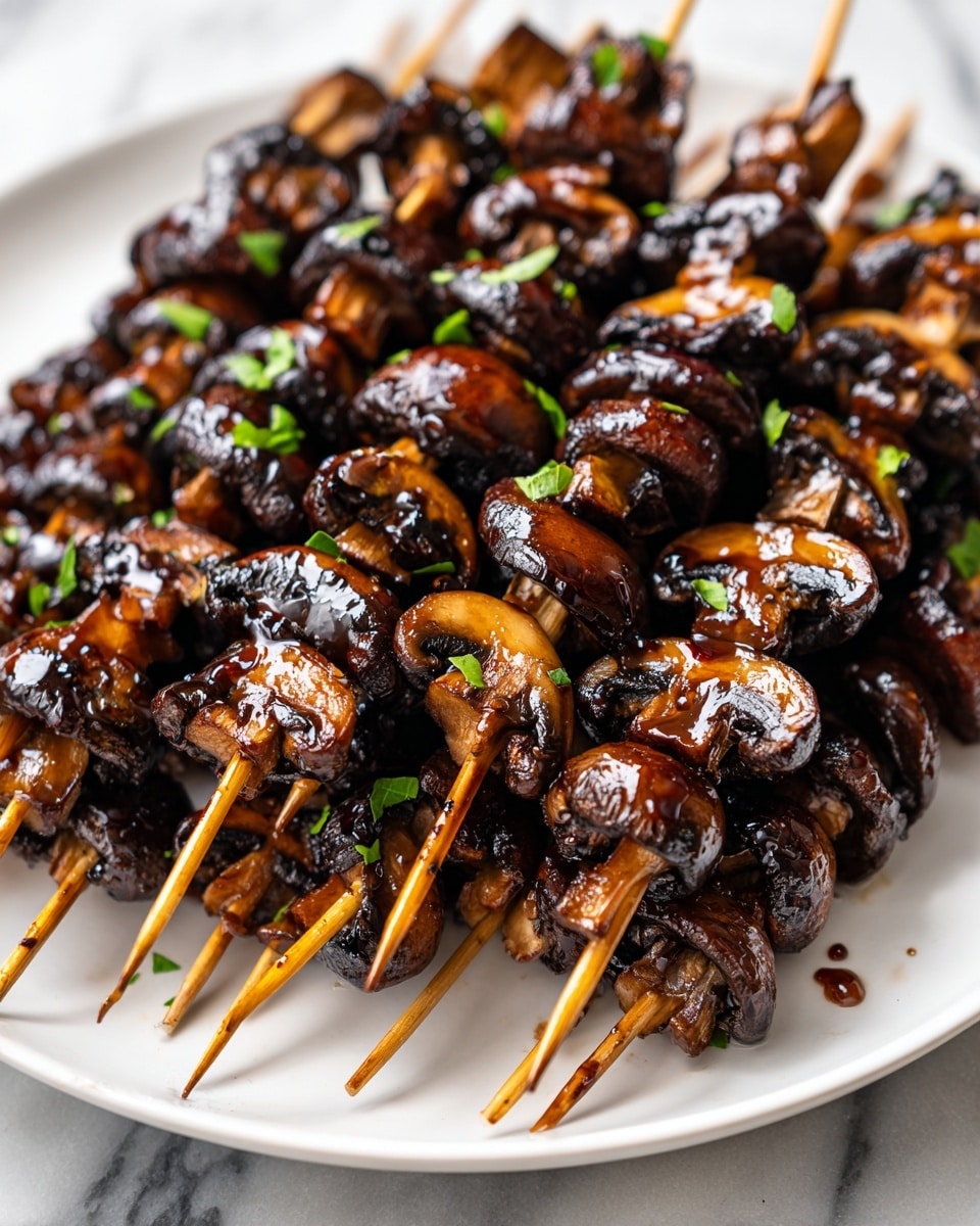 Marinated Grilled Mushroom Skewers Recipe - Recipe Image