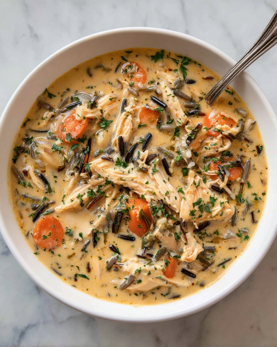 Healthy Chicken Wild Rice Soup Recipe - Recipe Image
