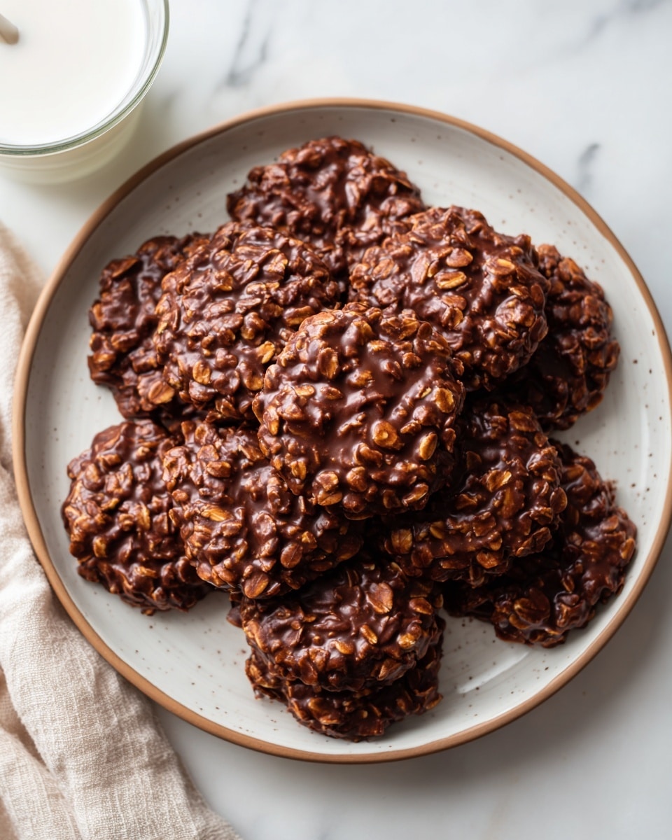 No-Bake Chocolate Oat Cookies Recipe - Recipe Image