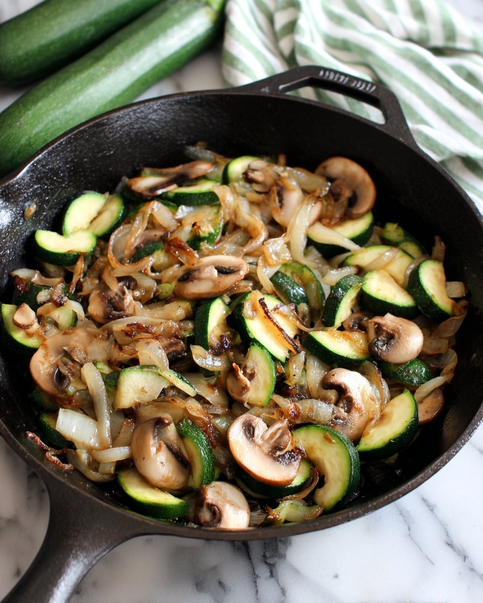 Sauteed Zucchini with Mushrooms and Tomatoes Recipe - Recipe Image