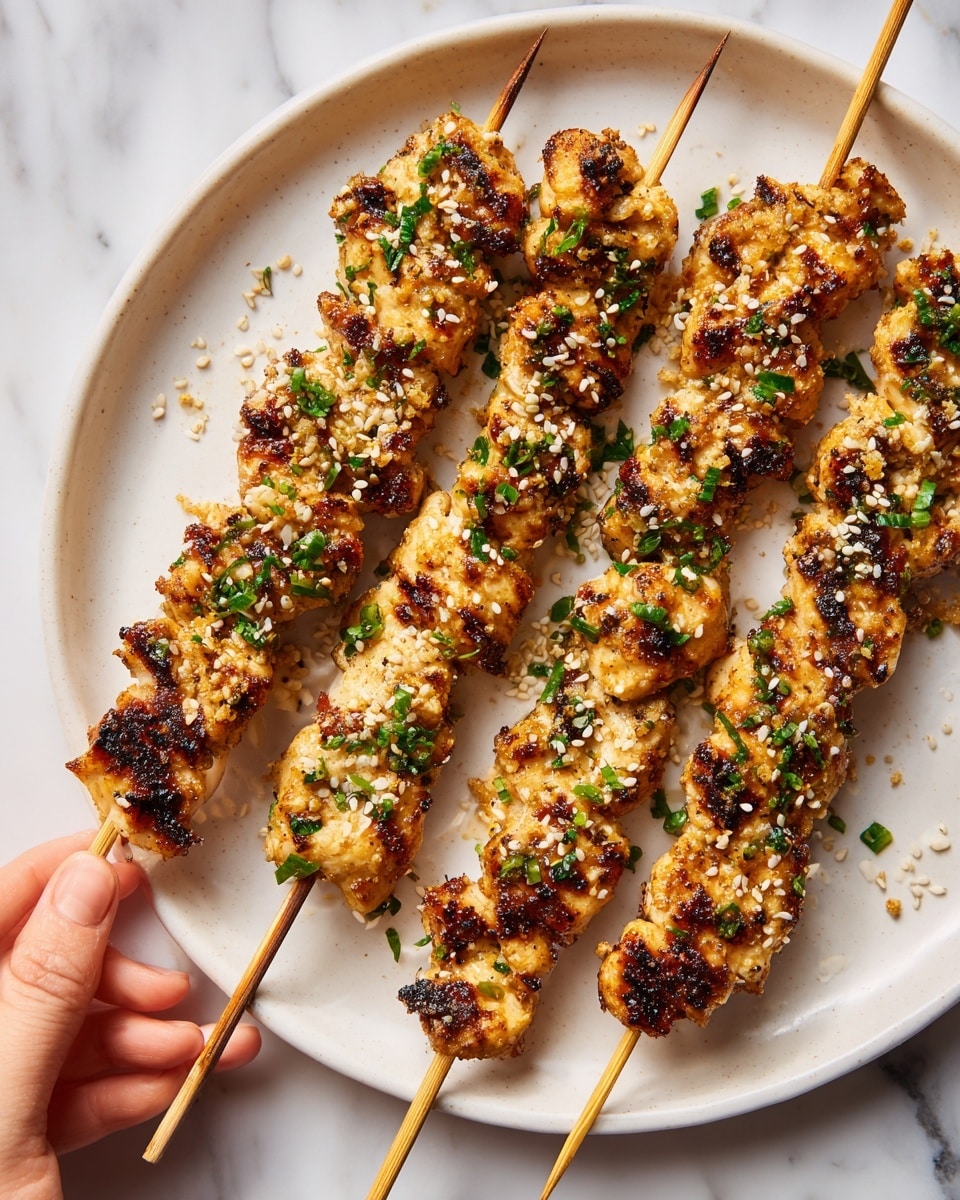 Chicken Skewers with Parmesan and Garlic Recipe - Recipe Image