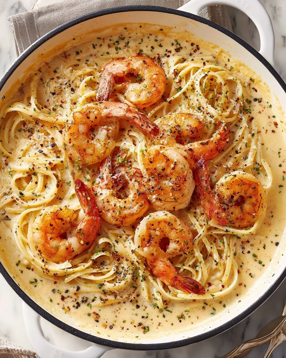 Creamy Garlic Shrimp Pasta Recipe - Recipe Image
